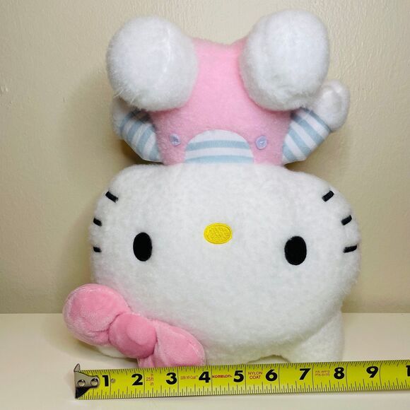 NWT Authentic Sanrio Hello Kitty plushie in Pink Jumpsuit Fluffy & Cute 11” - Picture 4 of 5